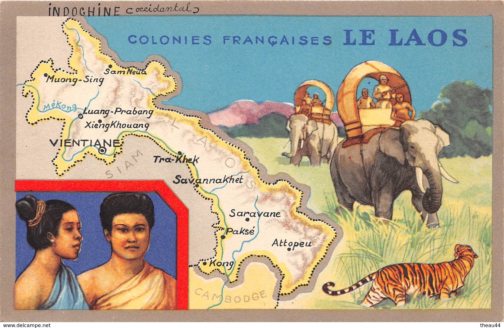 ¤¤  -   LAOS   -  Colonie Française   -   Illustrateur  -  ¤¤ - Laos