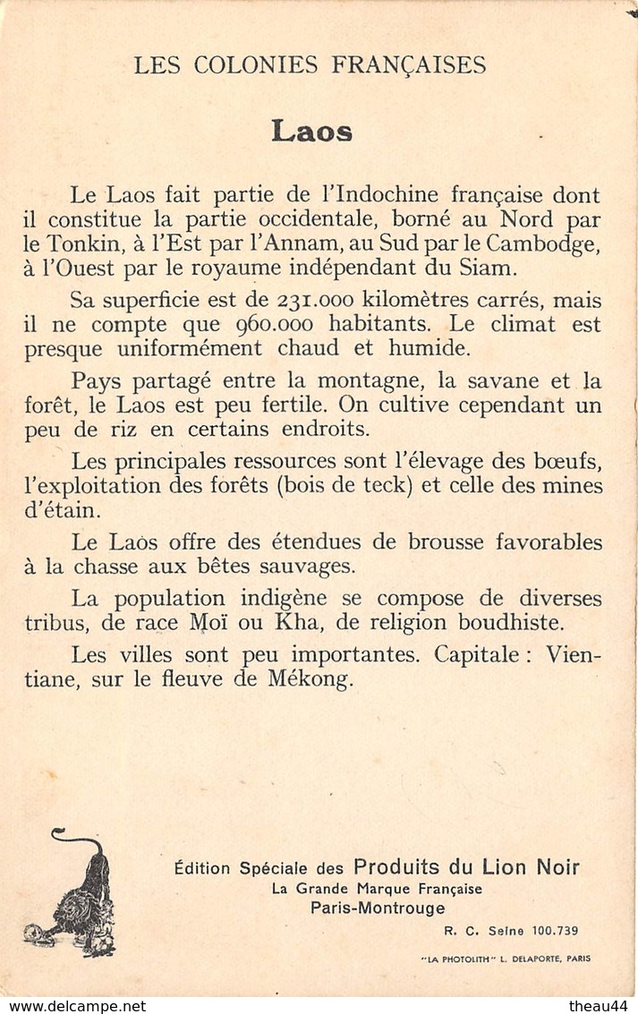 ¤¤  -   LAOS   -  Colonie Française   -   Illustrateur  -  ¤¤ - Laos