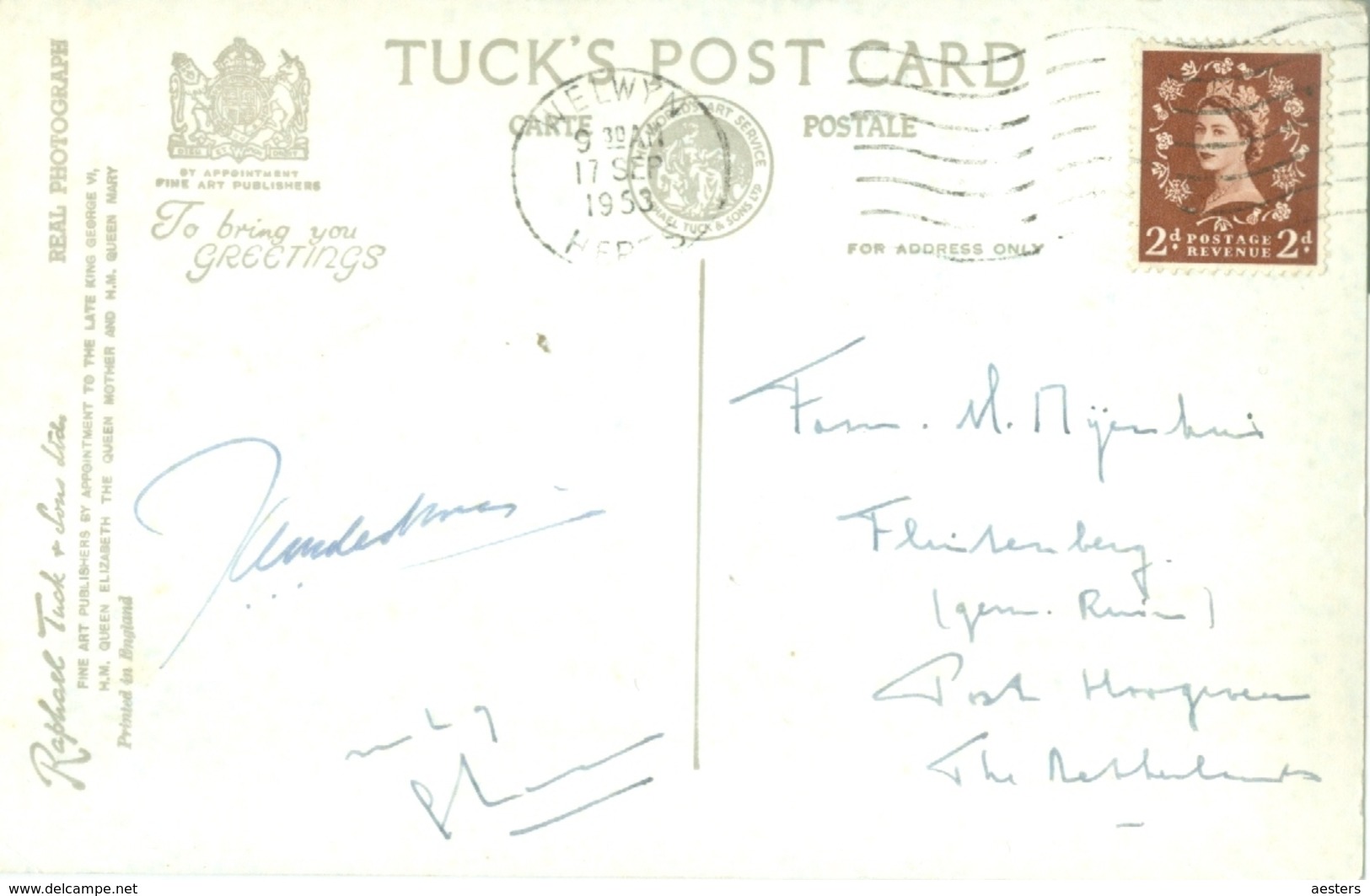 Welwyn (Garden City) 1953; Howards Gate - Circulated. (Tuck's Post Card) - Hertfordshire