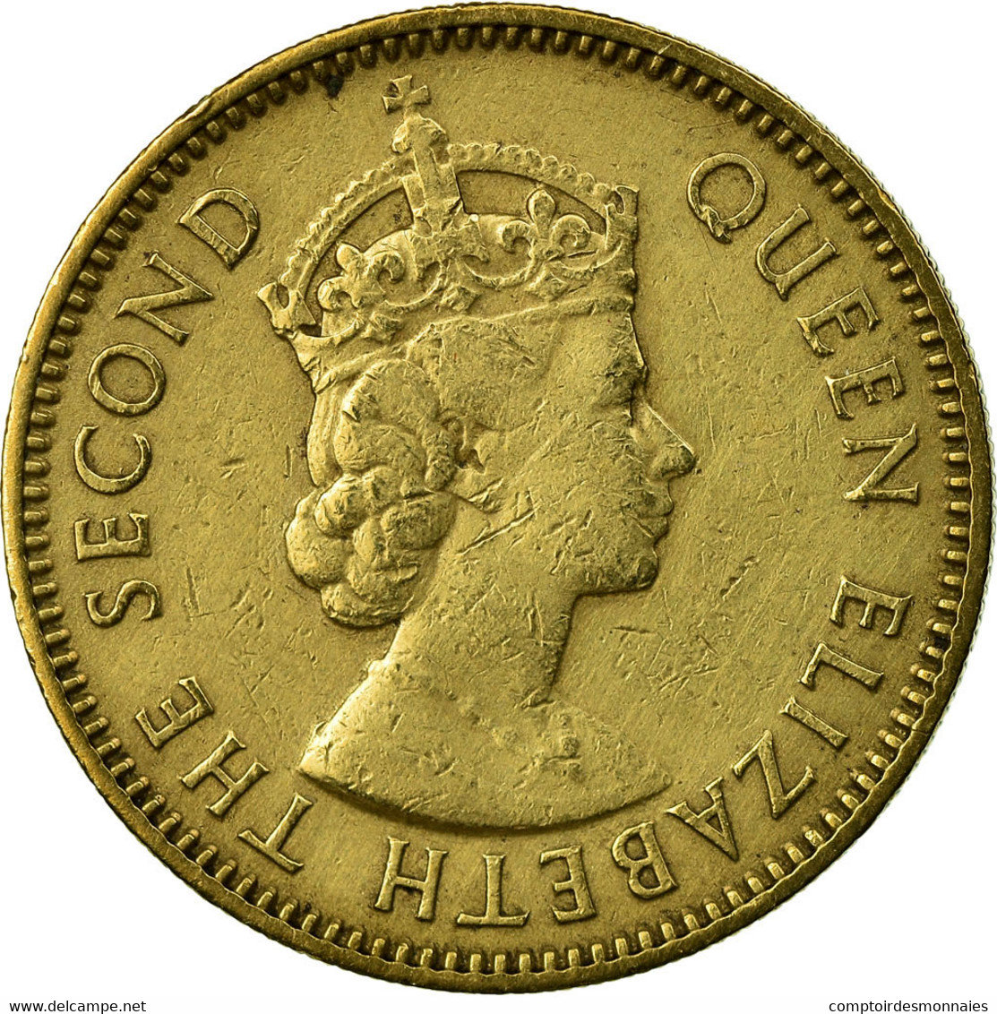 Monnaie, Hong Kong, Elizabeth II, 10 Cents, 1959, Heaton, TTB+, Nickel-brass - Hong Kong