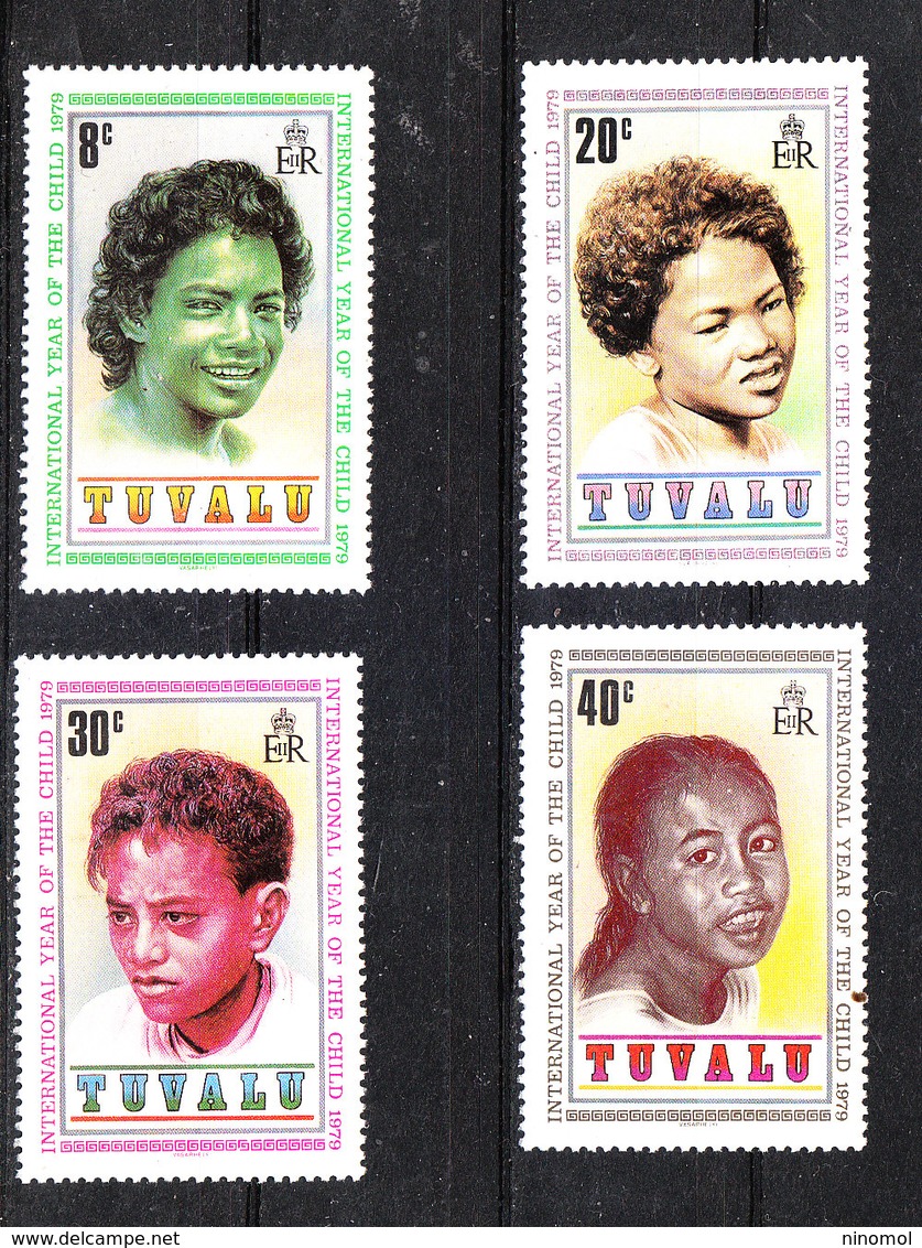 Tuvalu  -  1979. Visi Di Ragazzi Di Varie Etnie. Faces Of Boys Of Various Ethnic Groups. MNH Complete Series - Altri & Non Classificati