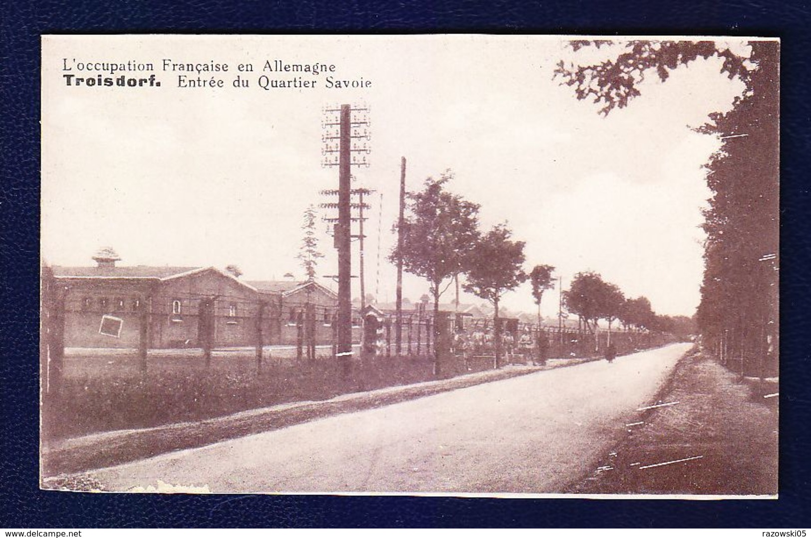 ALLEMAGNE OCCUPATION FRANÇAISE CAMP MILITAIRE SOLDAT COLONIE RHÉNANIE QUARTIER SAVOIE TROISDORF - Troisdorf