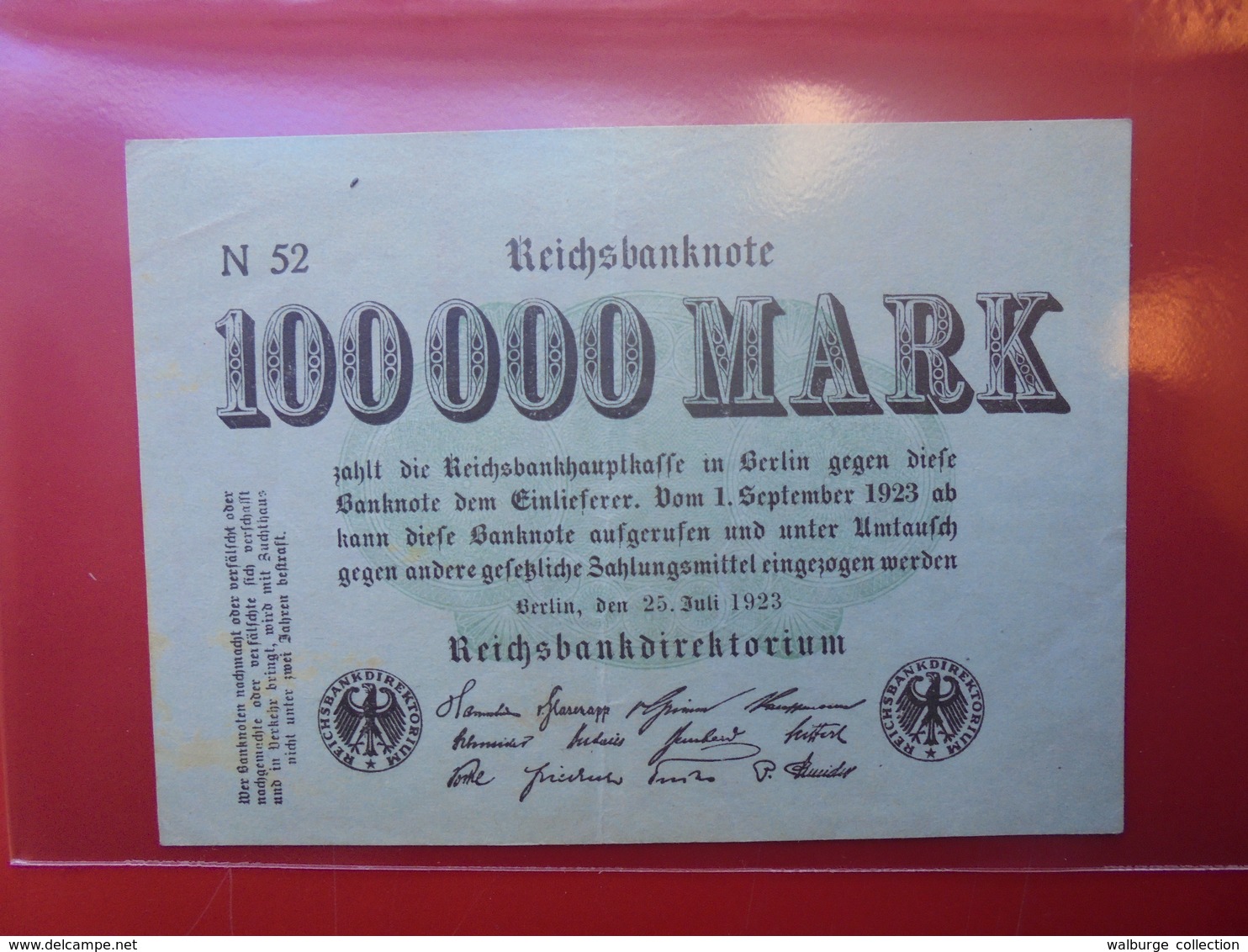 Reichsbanknote 100.000 MARK 1923 - 100000 Mark