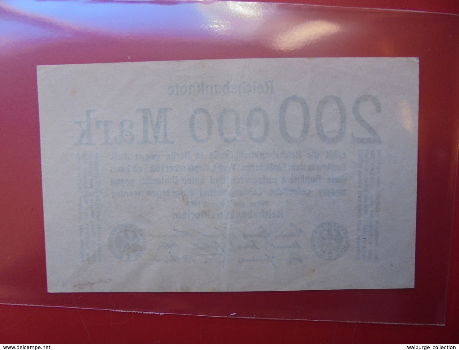 Reichsbanknote 200.000 MARK 1923 VARIETE N°1 - 100000 Mark