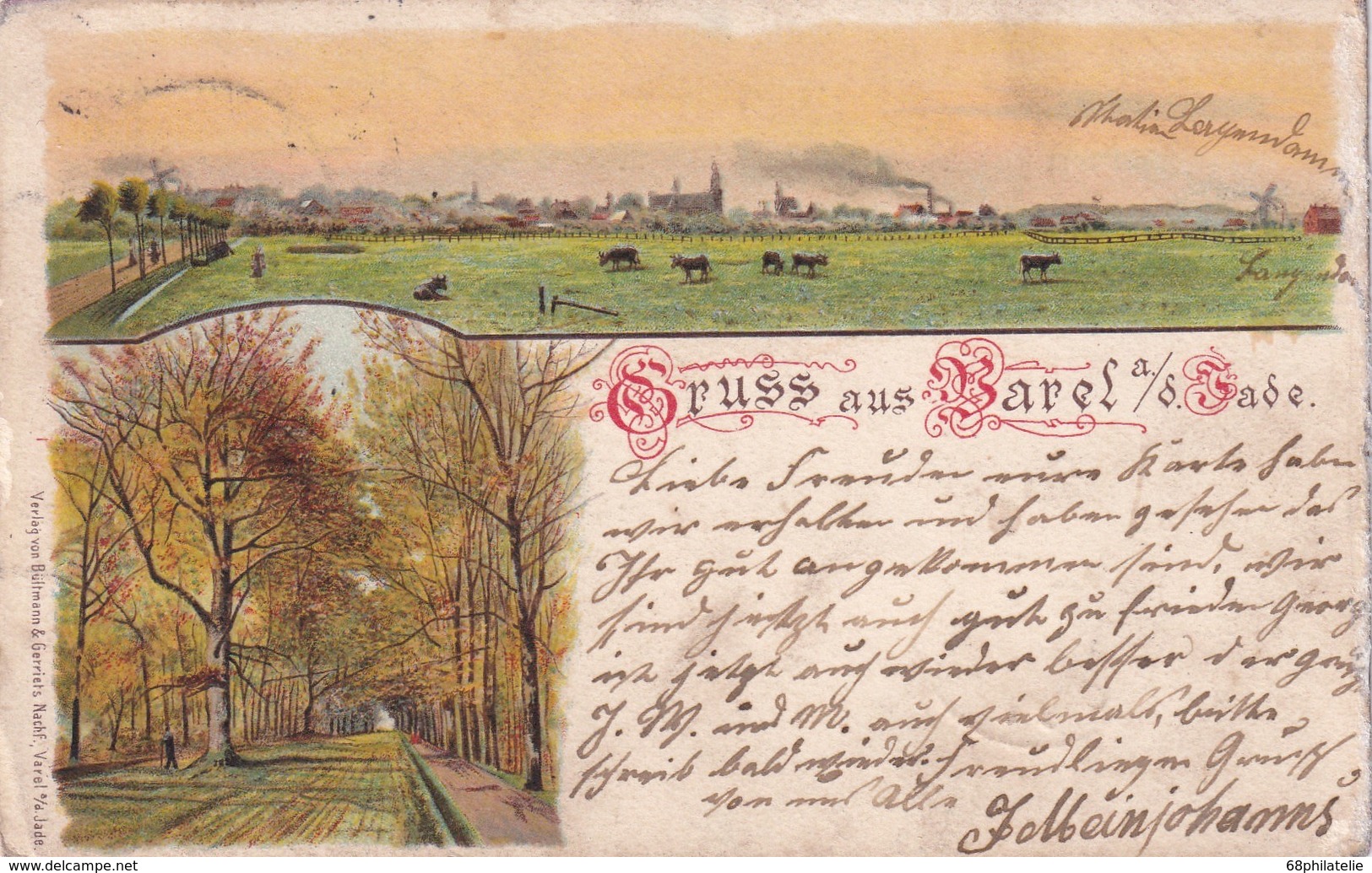 ALLEMAGNE 1898 CARTE POSTALE GRUSS AUS VAREL - Varel