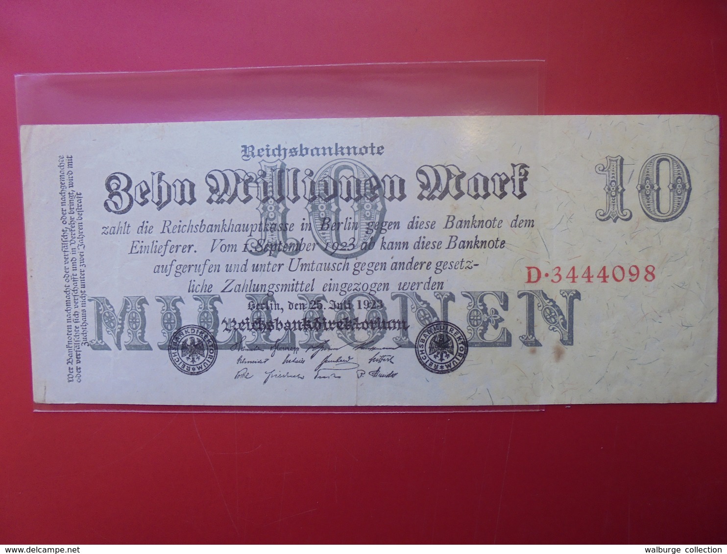 Reichsbanknote 10 MILLIONEN MARK 1923 - 10 Miljoen Mark