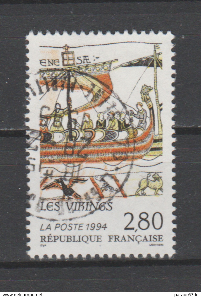 FRANCE / 1994 / Y&T N° 2867 : "France-Suède" (Vikings 1 Bateau) - Choisi - Cachet Rond (28/02/1995) - Oblitérés