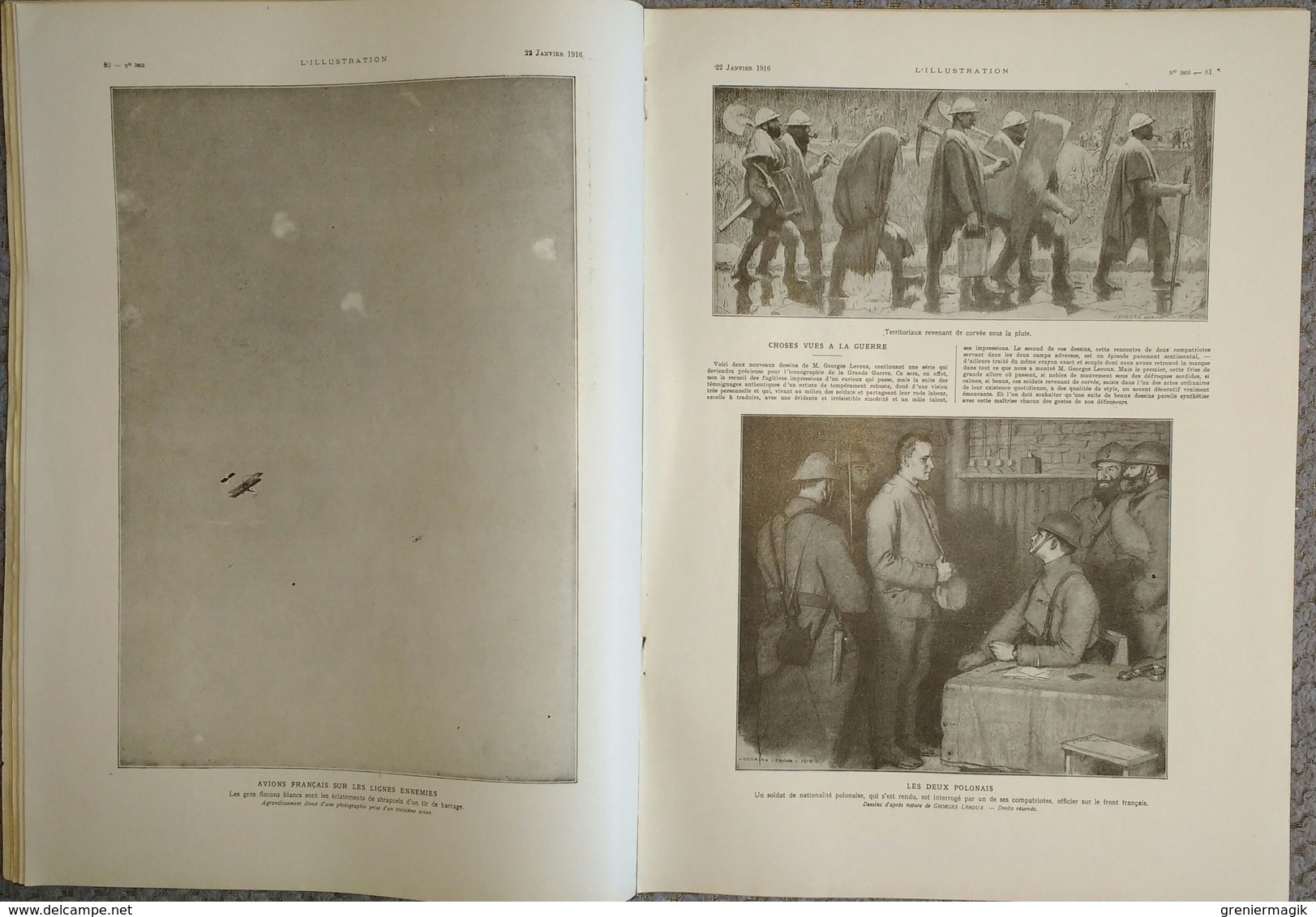 L'Illustration 3803 22 janvier 1916 Tsar Nicolas II/Russie/Salonique/Cercueil général Serret/Avion Ilya Mourometz/Marins