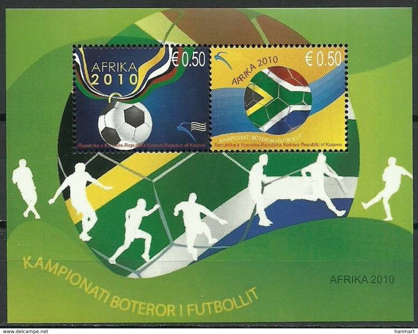 Kosovo 2010 Mi Bl 14 MNH ( ZE2 KSVbl14davWC09 ) - 2010 – Afrique Du Sud