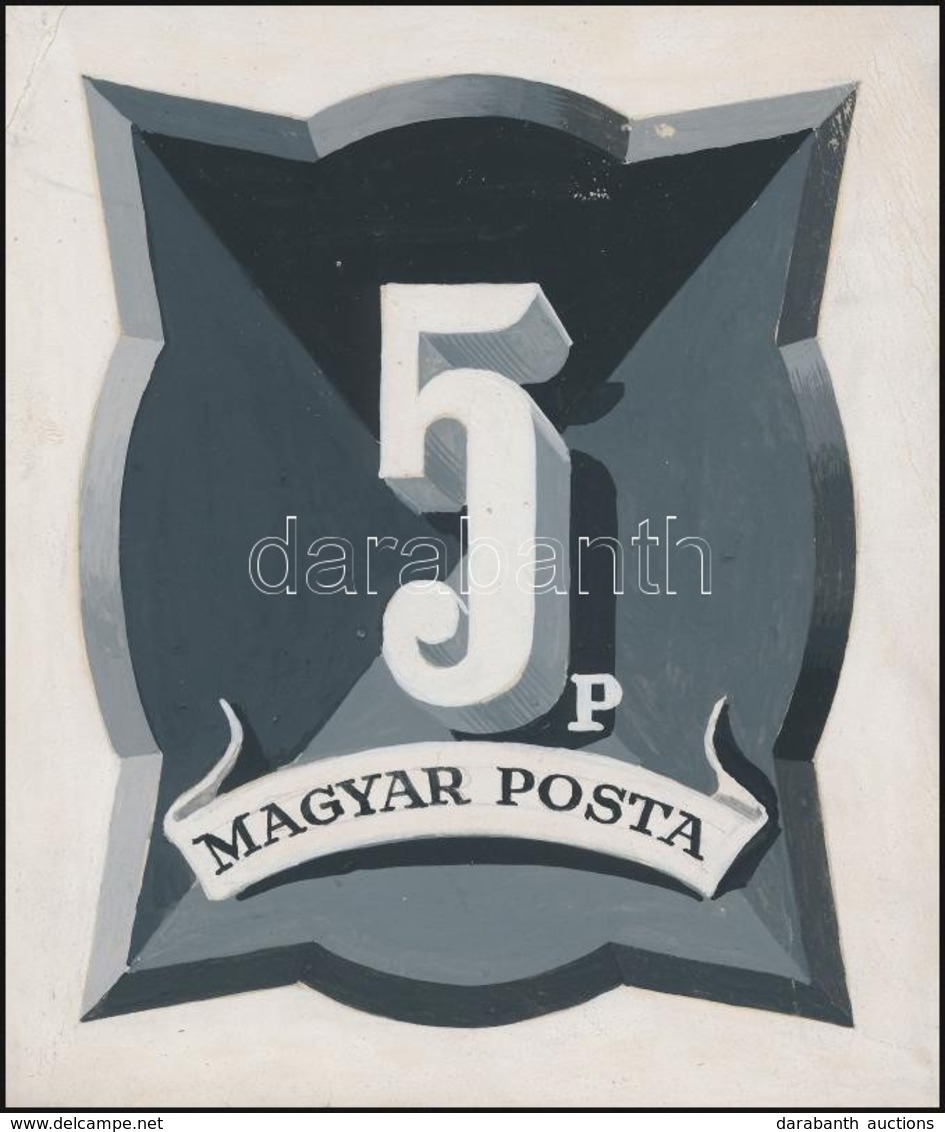 -1946 Konecsni György Dekoratív Portó Eredeti Bélyegterve 11 X 13 Cm - Autres & Non Classés