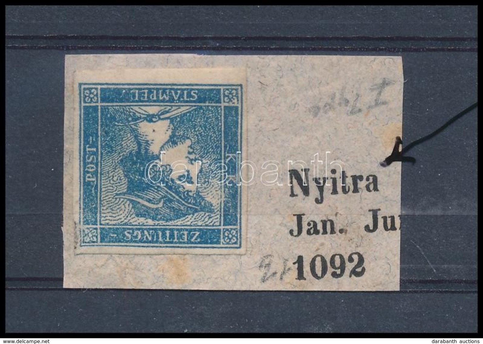 1850 Hírlapbélyeg I. Típus Kivágáson Nyitrára - Other & Unclassified