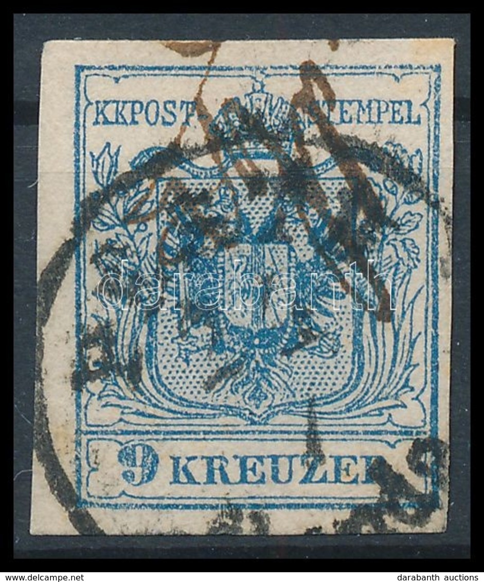 O 1850 9kr MP III 'PESTH' + Kézírás - Sonstige & Ohne Zuordnung