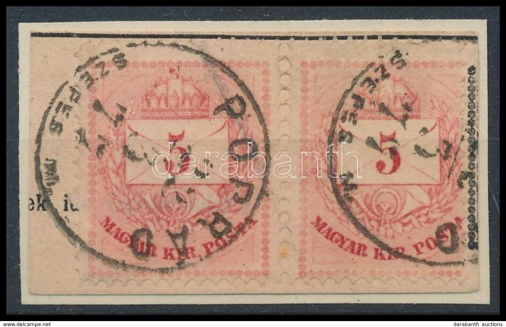 1875 5kr Széles és Keskeny Bélyeg Párban 'POPRÁD SZEPES M.' - Andere & Zonder Classificatie