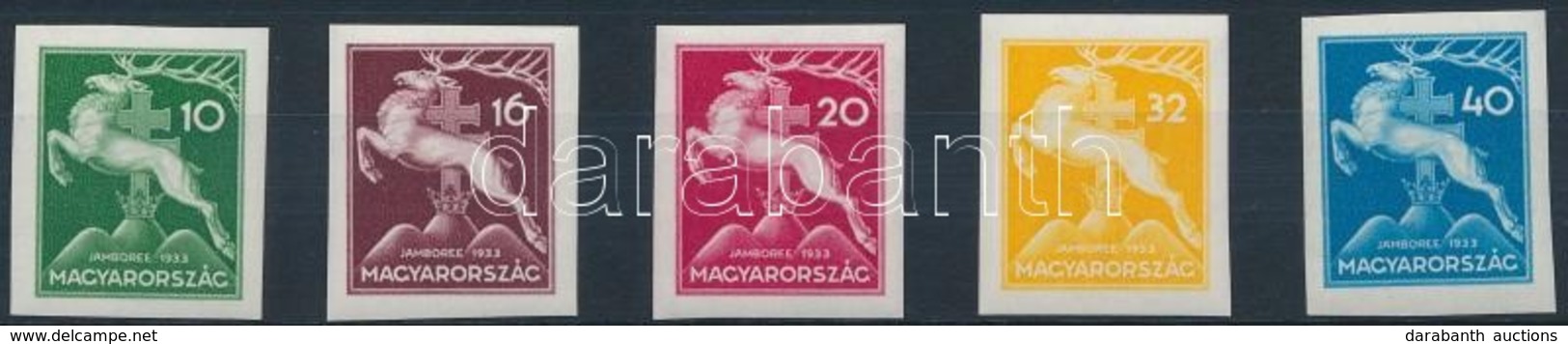 ** 1933 Cserkész Vágott Sor  (40.000) / Mi 511-515 Imperforate Set - Other & Unclassified