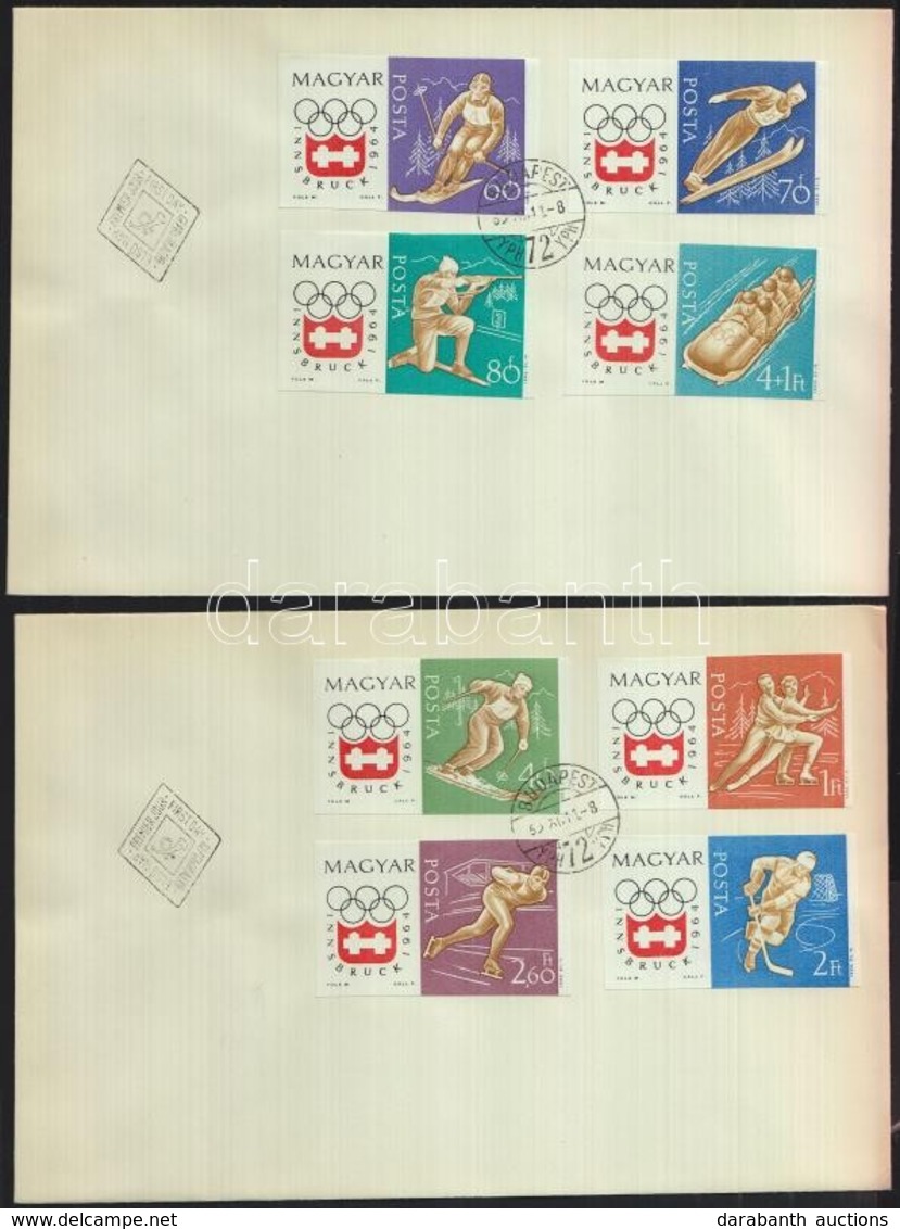 1963 Téli Olimpia (II.)- Innsbruck Vágott Sor 2db FDC-n (3.500) - Autres & Non Classés