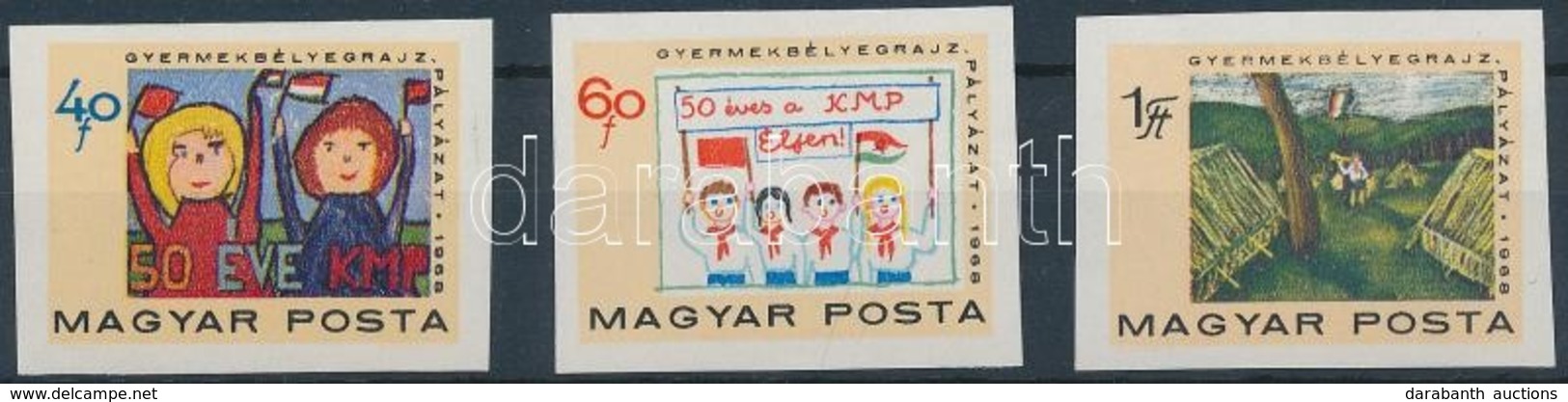 ** 1968 Gyermekbélyegrajz-pályázat Vágott Sor (3.000) - Autres & Non Classés