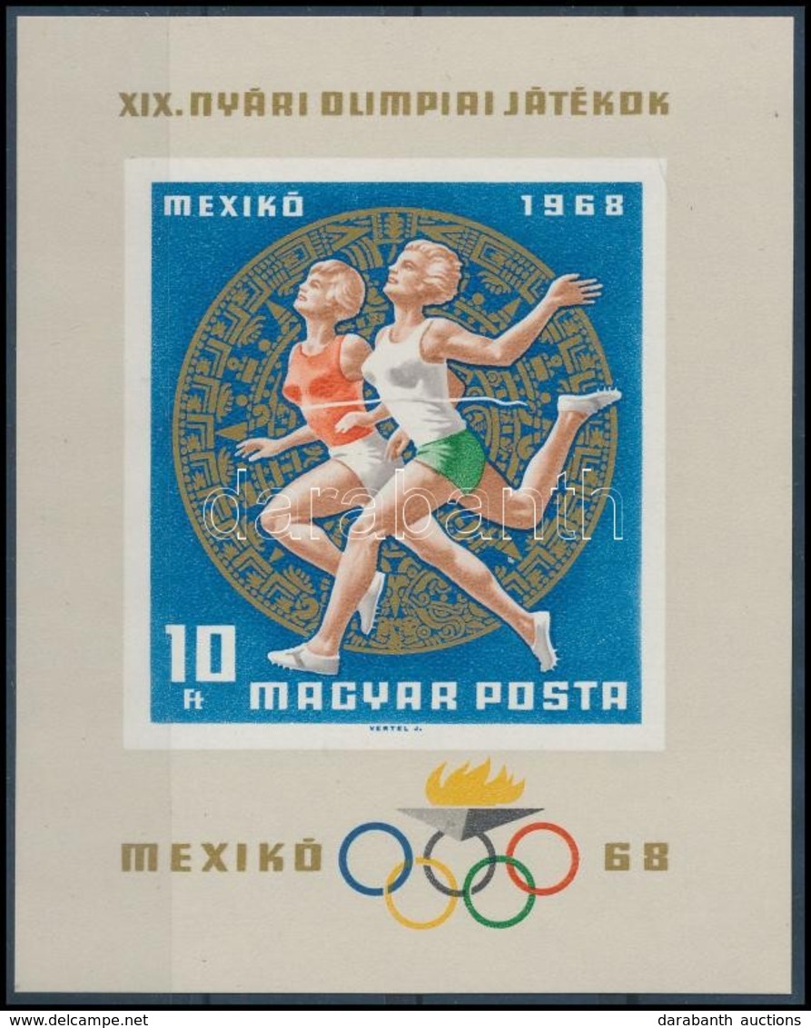 ** 1968 Olimpia (III.) Vágott Blokk (4.500) - Andere & Zonder Classificatie