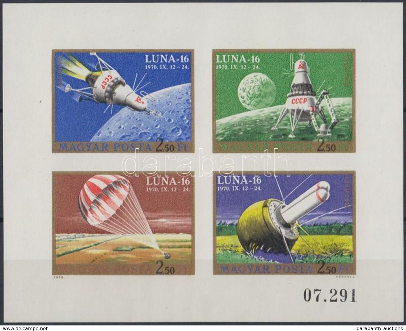 ** 1971 Luna-16 Vágott Blokk (3.000) - Sonstige & Ohne Zuordnung