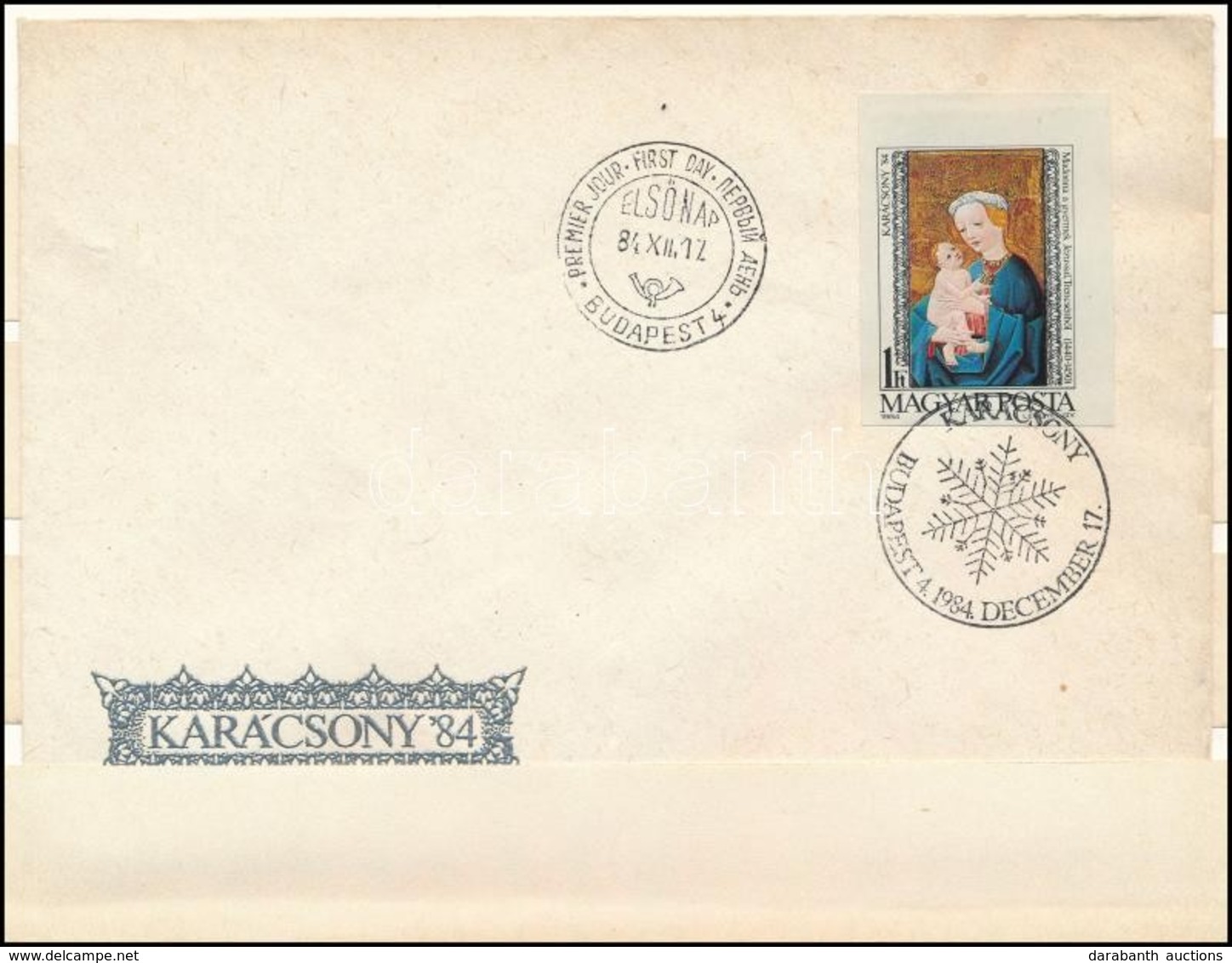 1984 Karácsony Vágott FDC-n - Autres & Non Classés