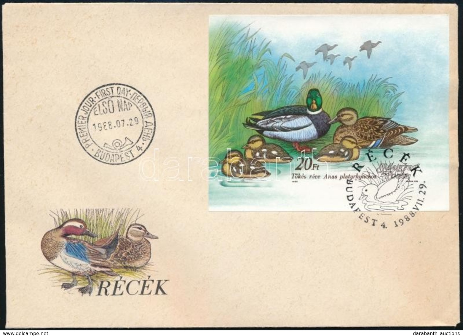 1988 Récék Vágott Blokk FDC-n - Sonstige & Ohne Zuordnung