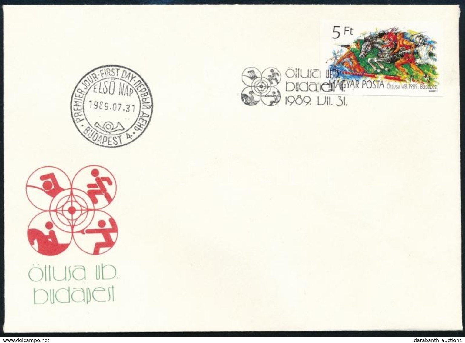 1989 Öttusa VB (III.) Vágott Bélyeg FDC-n (1.500) - Autres & Non Classés