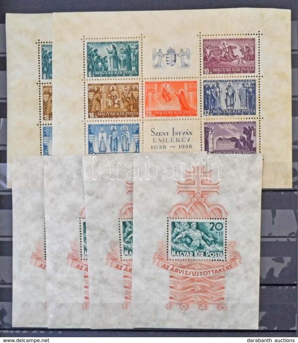 ** O 1938-1987 Tartalmas Blokkrendező, 330 Db Nagyobb Részben Postatiszta Blokk 30 Lapos Luxus A/4 Berakóban. Magas Kata - Other & Unclassified