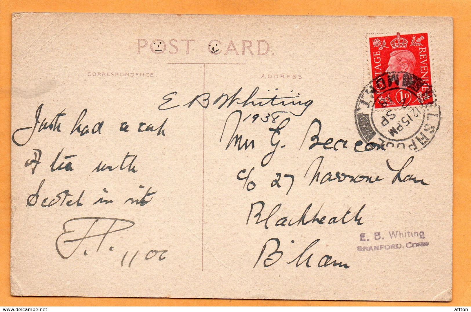 Welshpool UK 1938 Postcard - Montgomeryshire