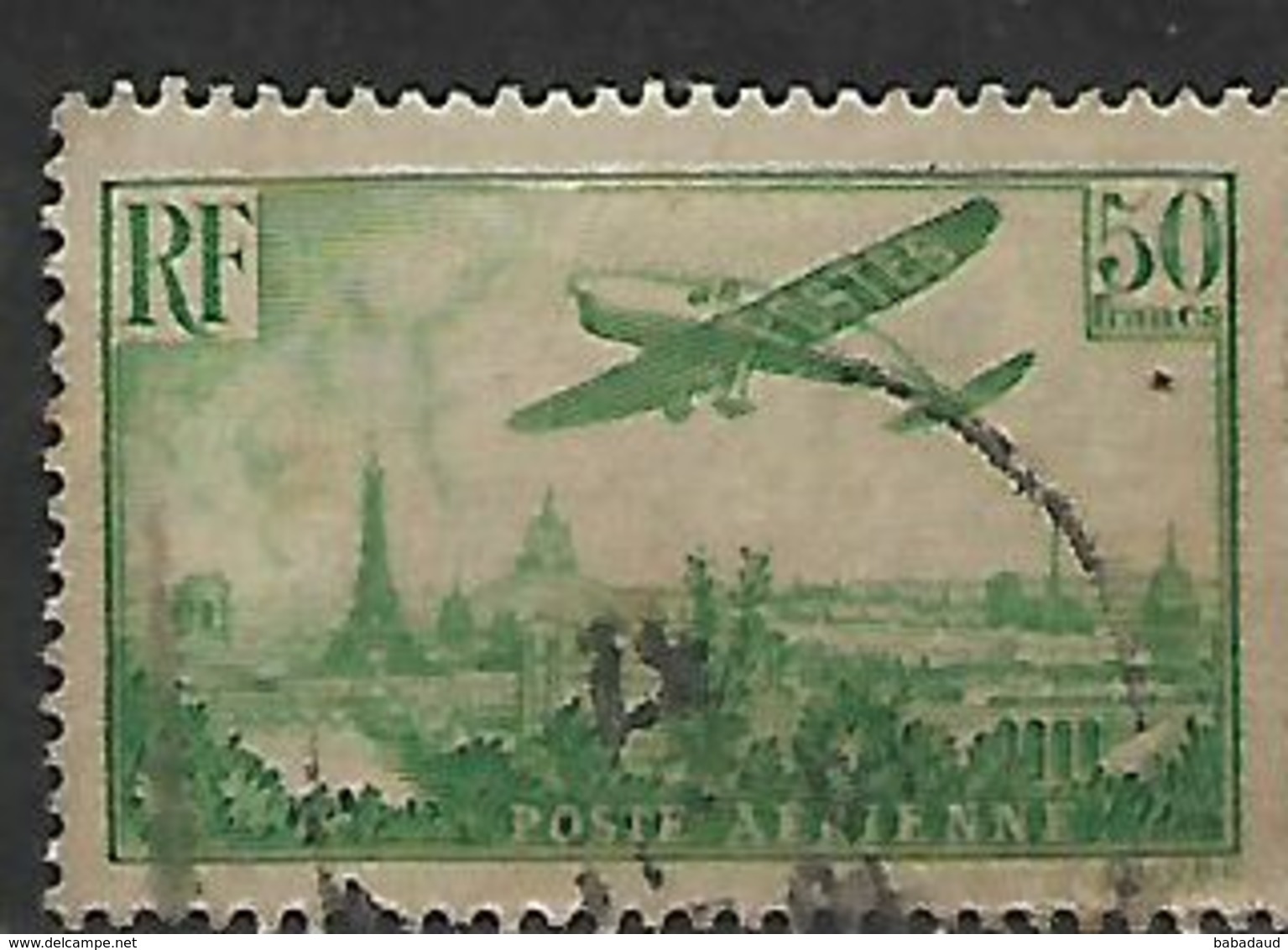 France 1936, Air, 50f. Green, Used - Used Stamps