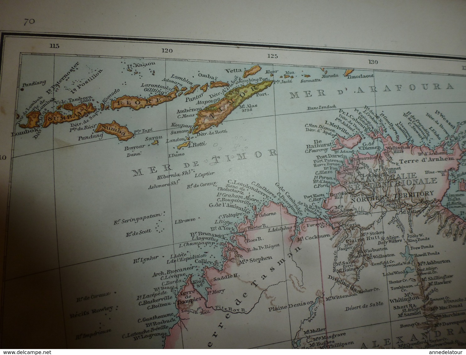 Carte Géographique De L'année 1884 AUSTRALIE Et NOUVELLE ZELANDE; Amérique Centrale Et Antilles ; USA (partie Orientale) - Cartes Géographiques