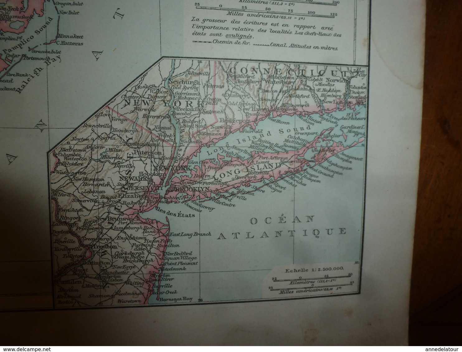 Carte Géographique de l'année 1884 AUSTRALIE et NOUVELLE ZELANDE; Amérique Centrale et Antilles ; USA (partie orientale)