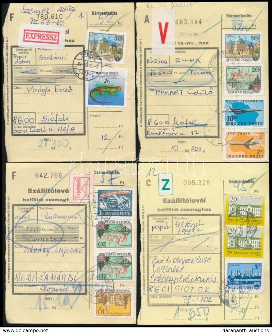 130 Db Csomagszállító Főlap Változatos Bélyegekkel Az 1980-as évekből - Other & Unclassified