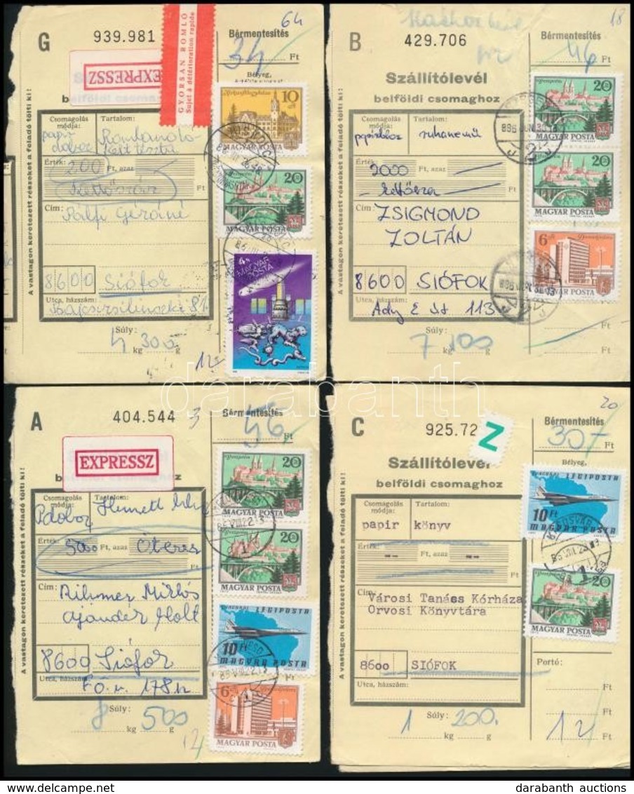 130 Db Csomagszállító Főlap Változatos Bélyegekkel Az 1980-as évekből - Other & Unclassified