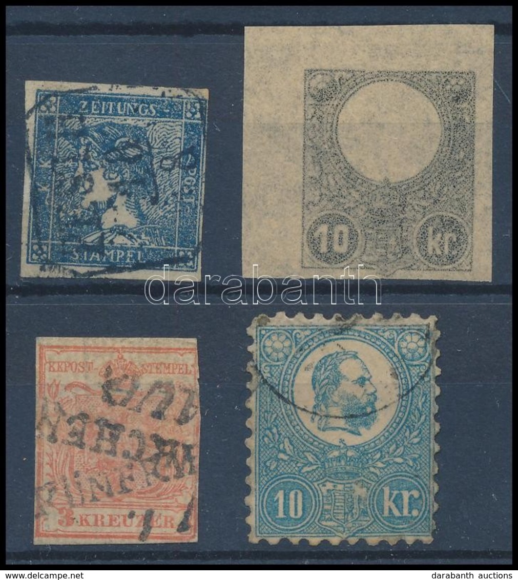 O 1850-1871 4 Db Hamisítvány összehasonlító Célra / 4 Forgeries For Comparison - Sonstige & Ohne Zuordnung