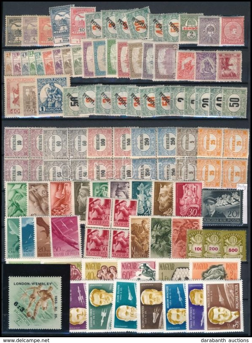 ** * 1900-1991 Összeállítás, Közte Sorok, Darabok, önálló értékek, Nagyrészt Postatisztán, A/4 Berakólapon - Other & Unclassified