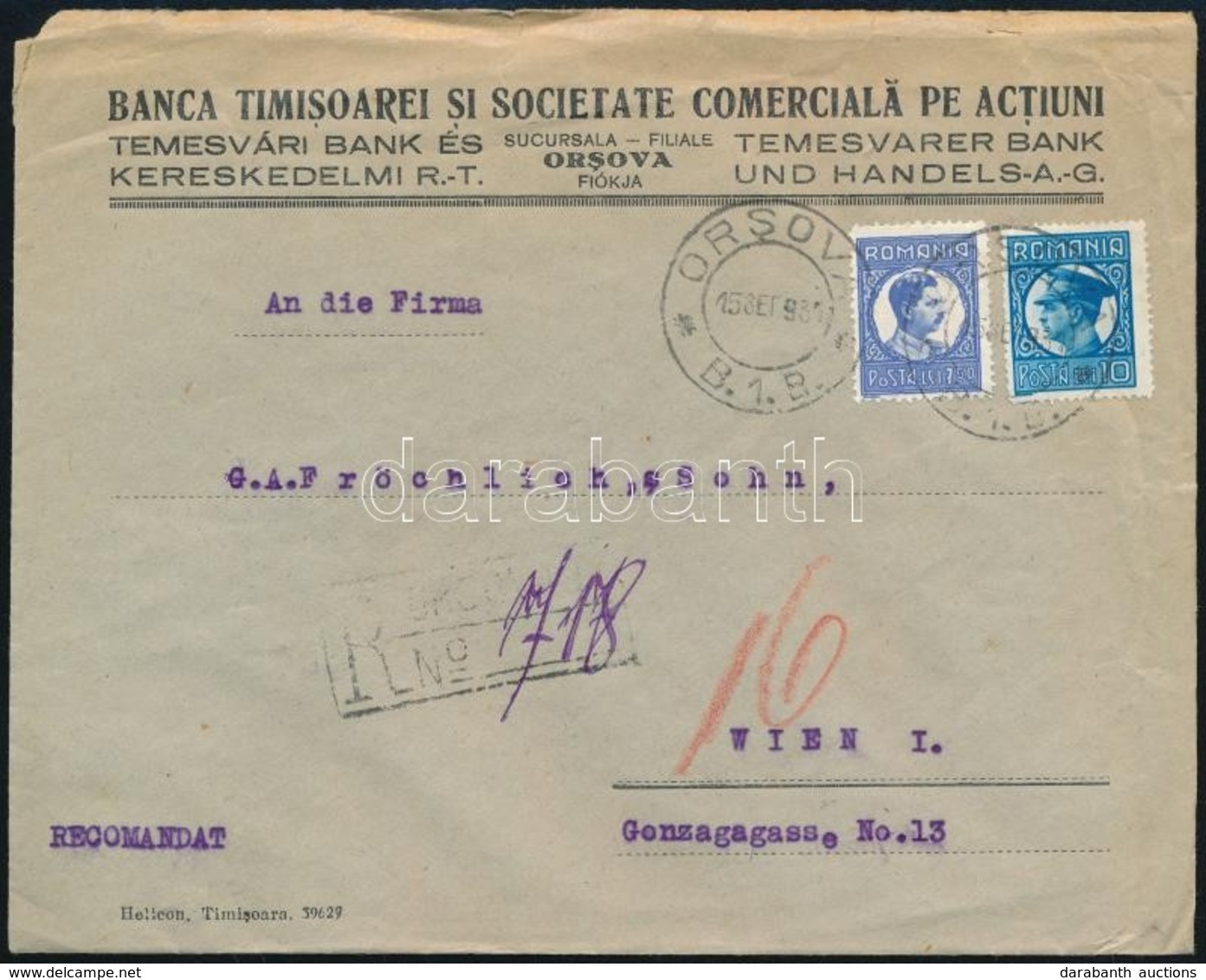 Románia 1931 - Other & Unclassified