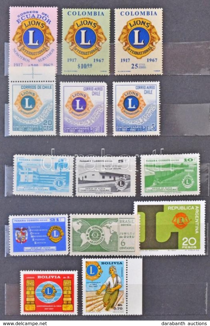 ** 143 Különféle Lions International Bélyeg Közepes Berakóban / 143 Different Lions International Stamps In Stockbook - Autres & Non Classés