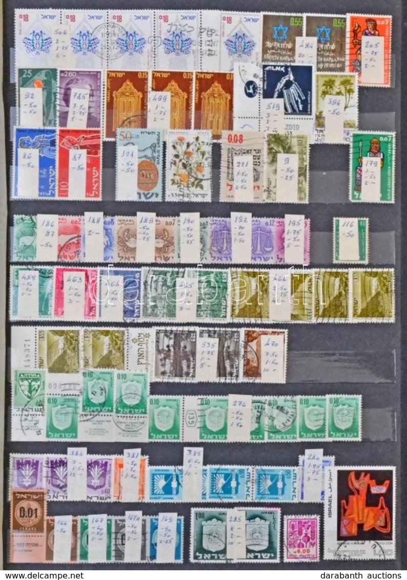 O 1.400 Db Külföldi Bélyeg Sok Tengerentúlival és Képessel 12 Lapos Nagyalakú Berakóban / 1.400 Foreign Stamps With A Lo - Sonstige & Ohne Zuordnung