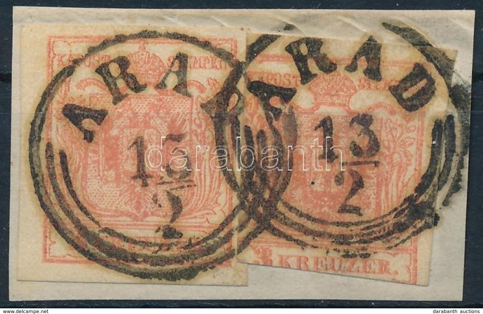 1850 2X 3KR ,,ARAD' - Autres & Non Classés