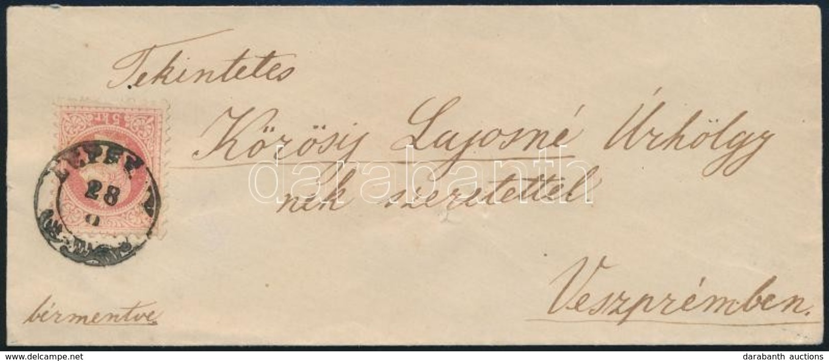 ~ 1867 5kr Levélen 'LEPSÉ(N)Y' - 'VESZPRIM' - Other & Unclassified