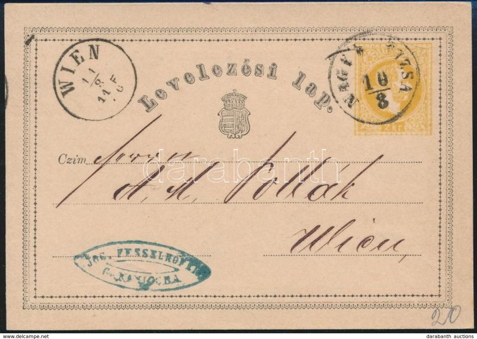 1870  Díjjegyes Levelezőlap 'NAGY KANIZSA' - Autres & Non Classés