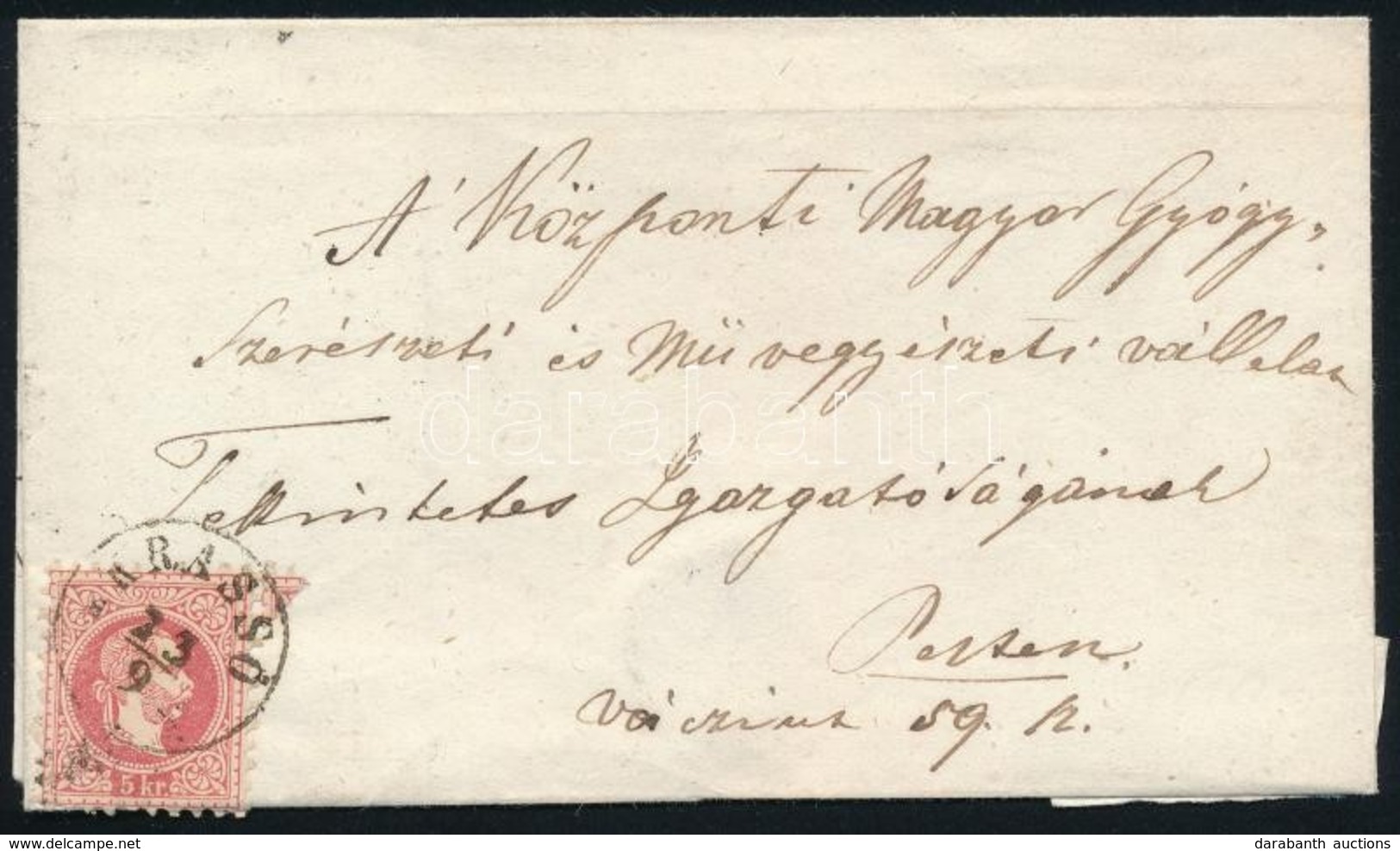 1870 5kr Levélen / On Cover 'KRASSÓ' - 'NYÍR EGYHÁZA' - 'PEST' - Other & Unclassified