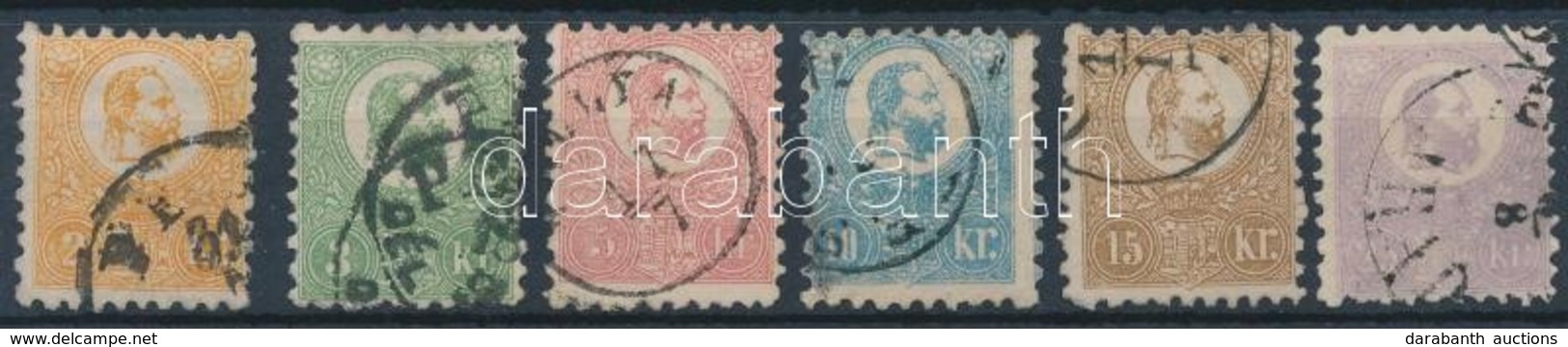 O 1871 Kőnyomat Sor (255.000) (a 3kr és 25kr Nagyon Enyhe Elvékonyodással, Egyébként Jó Minőség / 2kr And 25kr Thin Pape - Andere & Zonder Classificatie