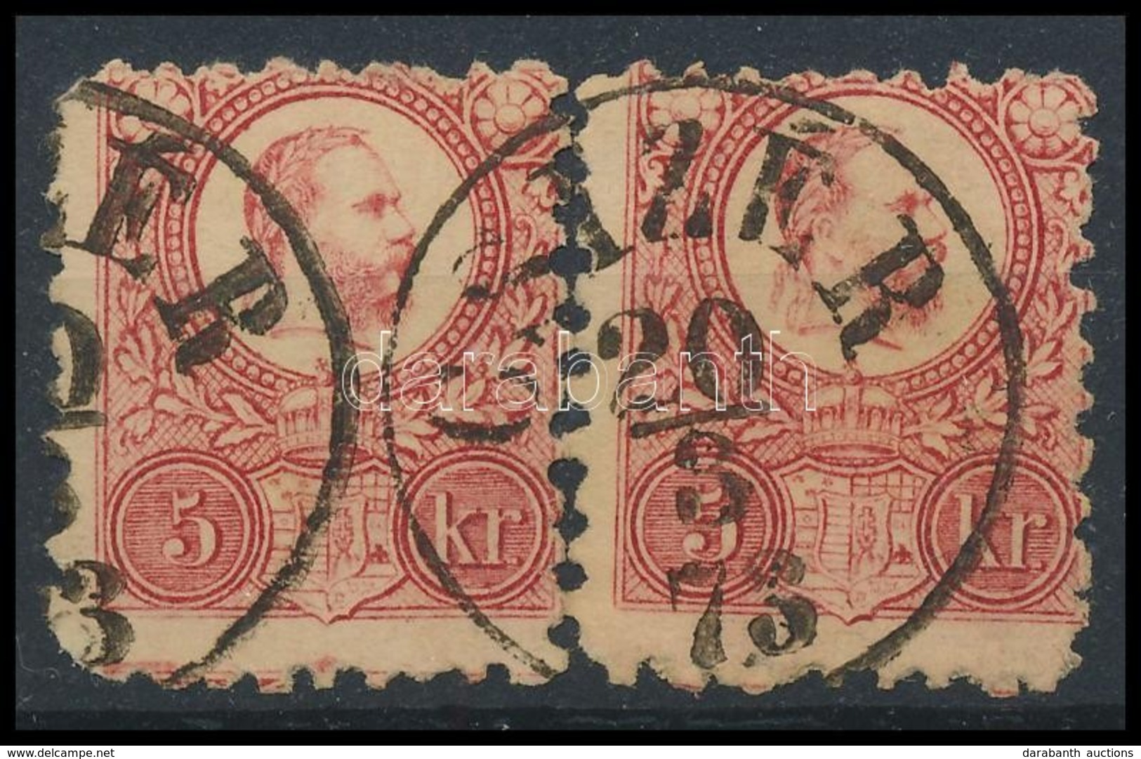 O 1873 Réznyomat Azonos Bélyegzésű 2 X 5kr 'CSIZÉR' - Andere & Zonder Classificatie