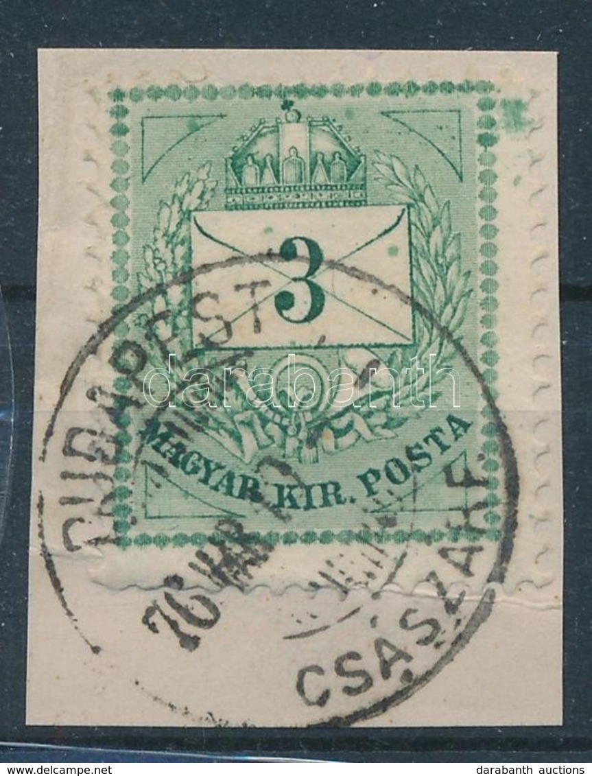 1874 3kr Festékfoltokkal 'BUDAPEST CSÁSZÁRF.' - Sonstige & Ohne Zuordnung