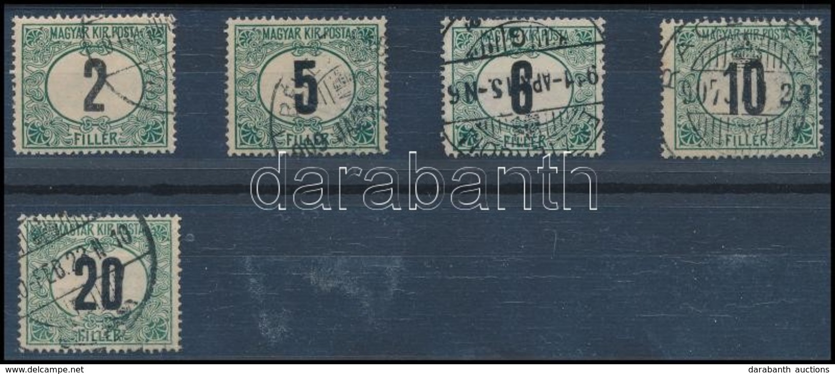 O 1905 Zöldportó B Sor 5 értéke 1. Vízjelállás - Autres & Non Classés