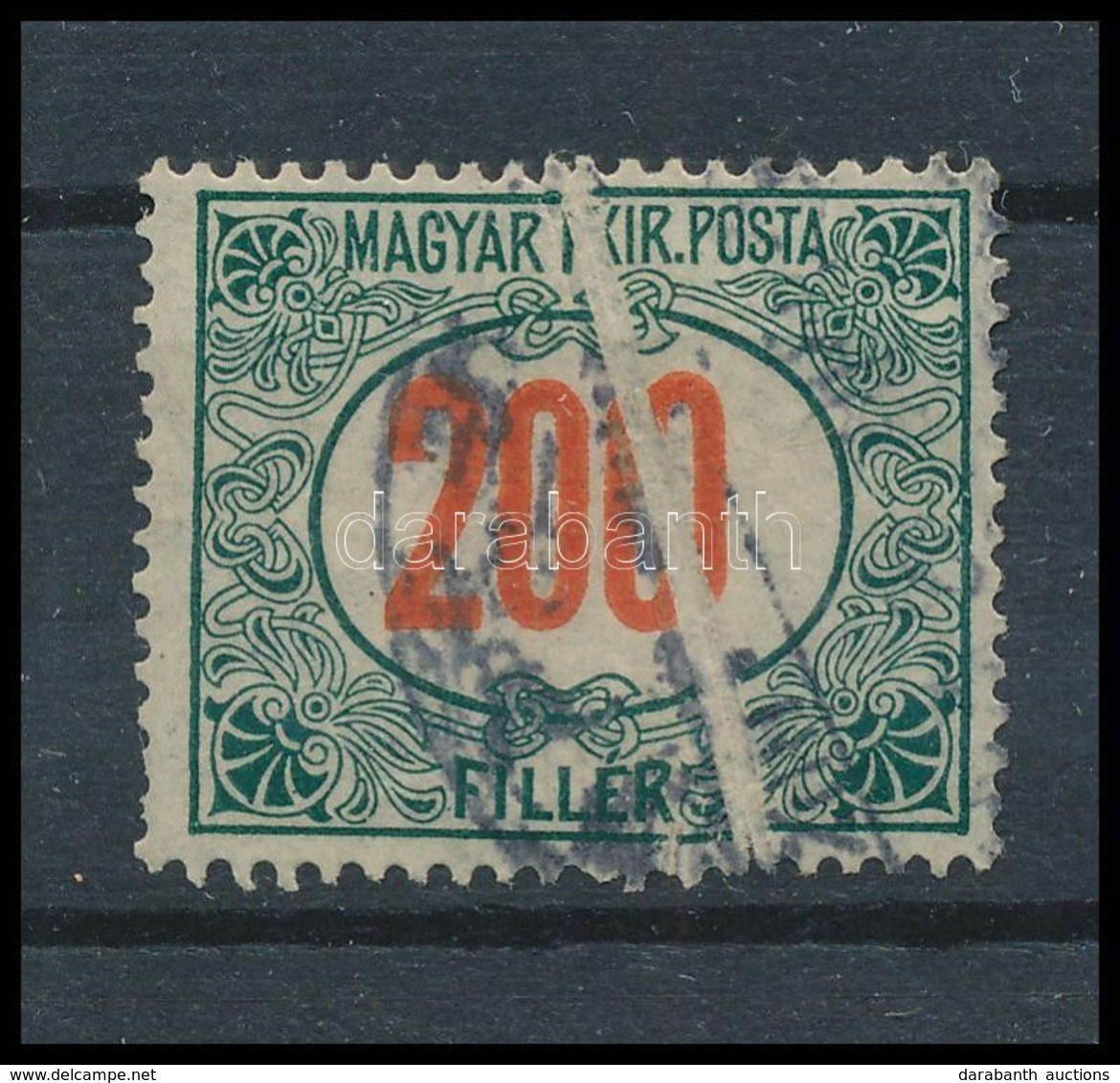 O 1915 Pirosszámú Portó 200f Látványos Papírráncval - Other & Unclassified