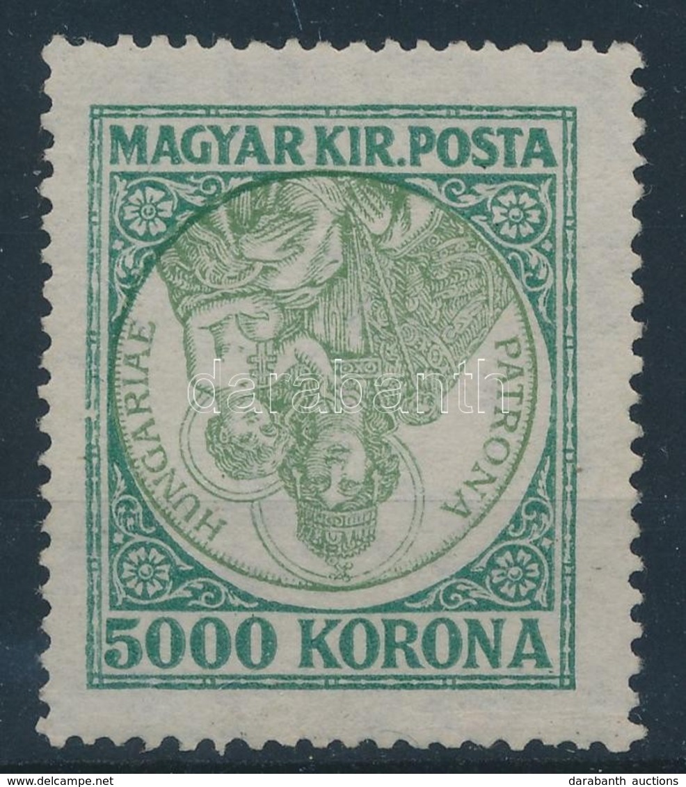 ** 1921 Koronás Madonna 5000K Fordított Középrésszel ún. Fordított Madonna Postatiszta állapotban, Kifogástalan Fogazáss - Autres & Non Classés