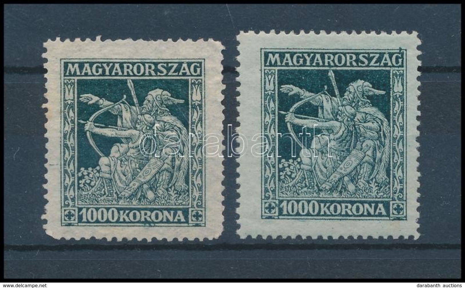 ** 1924 Jótékonyság 1000K Zöldes Papíron + Támpéldány (8.000) - Autres & Non Classés