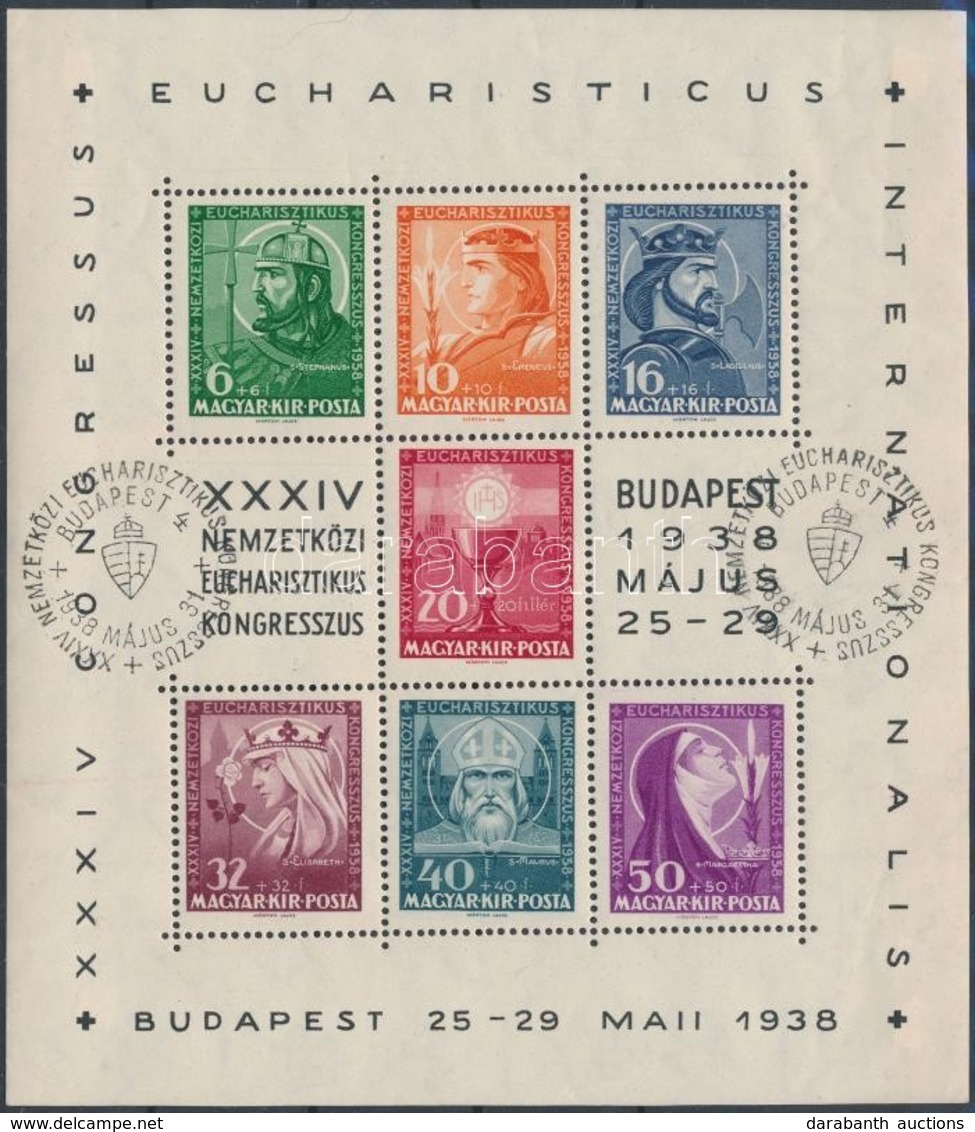 O 1938 Eucharisztikus Blokk (9.000) - Other & Unclassified