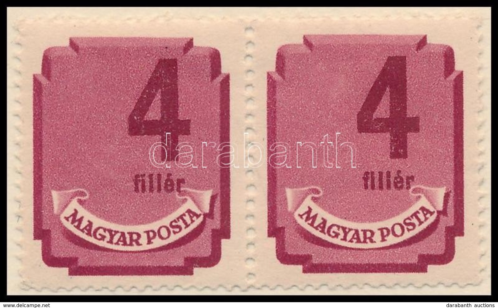 ** 1946 Forint-fillér Portó 4f Pár Elcsúszott értékszámokkal - Autres & Non Classés